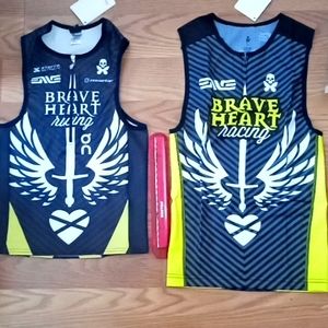 Betty Designs Tri (Crop) Top (Pinstripe/Neon Trim)